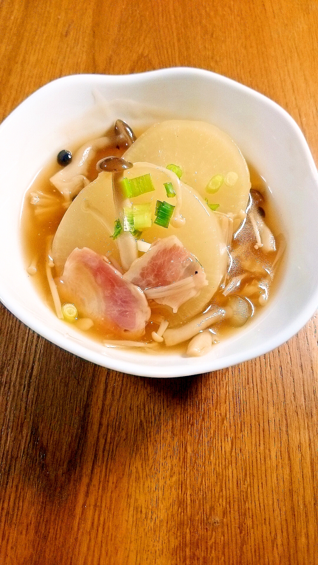 大根とベーコンの洋風煮物