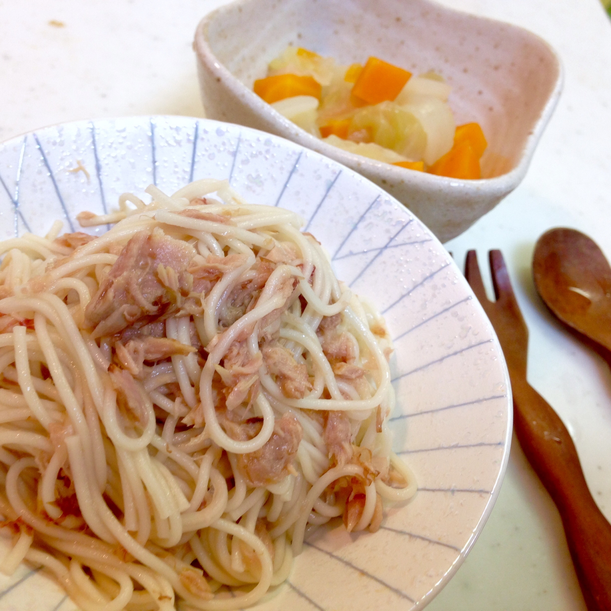 取り分け お手軽ツナ素麺