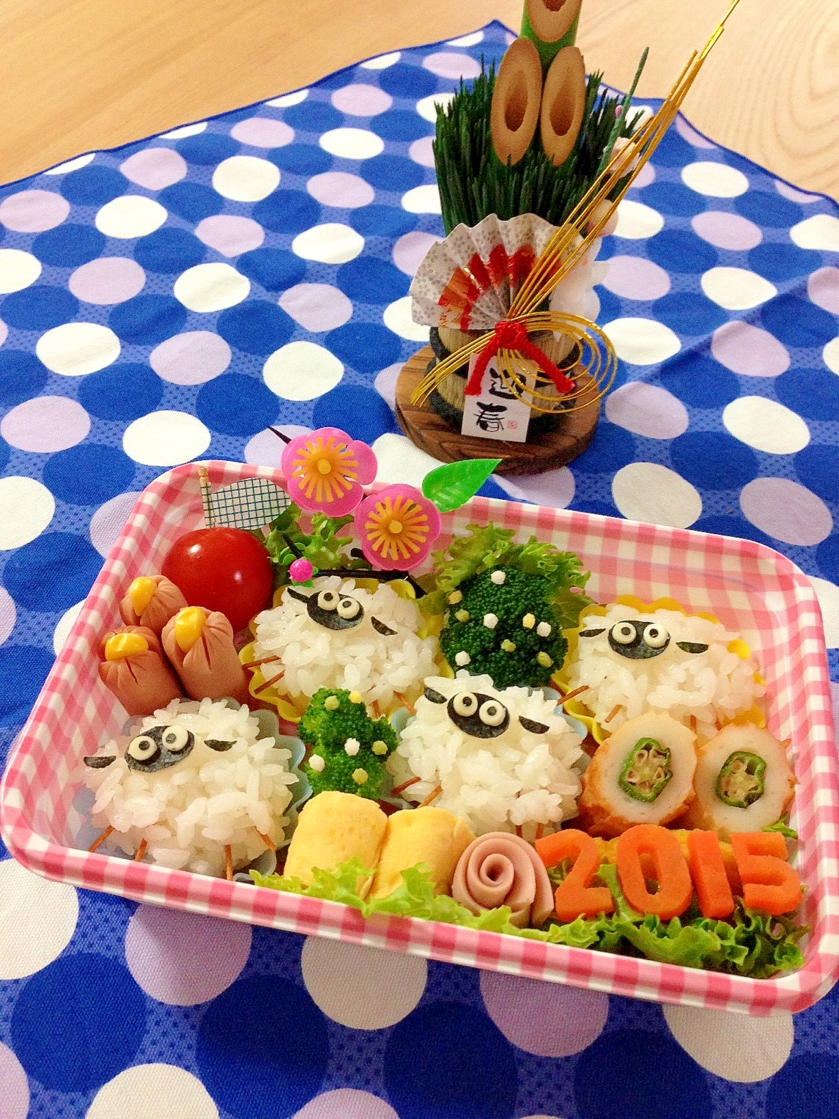 簡単キャラ弁☆2015年の干支！ひつじさんのお弁当