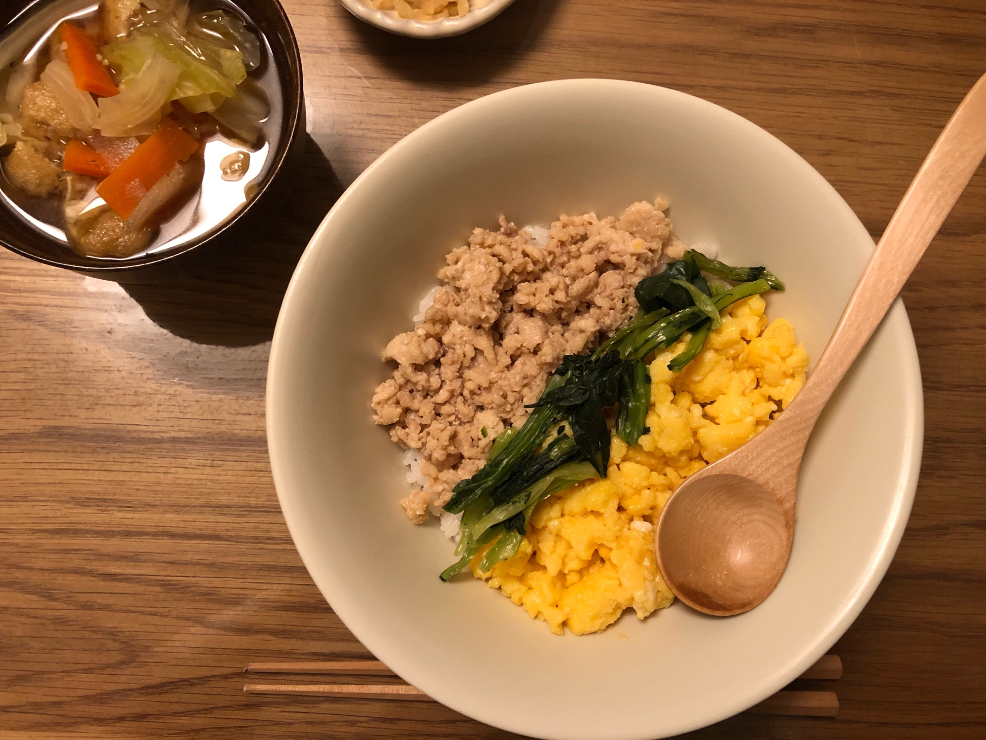 サボりたい日の！レンジで三色丼