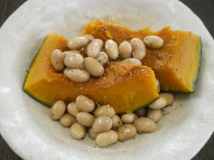 南瓜と大豆の温サラダ