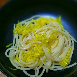 食用菊のパスタ☆