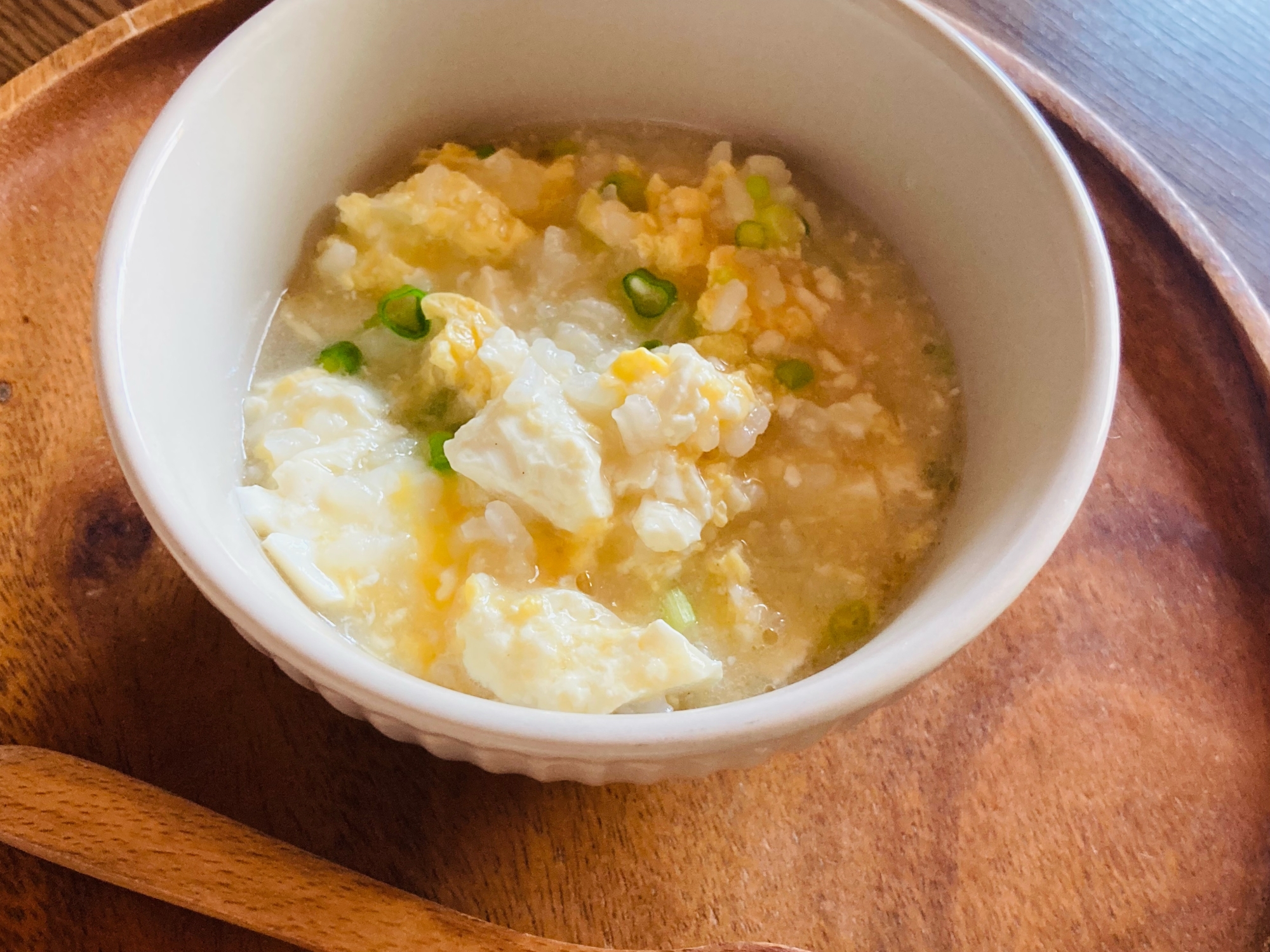 簡単ごはん♪豆腐と卵の雑炊