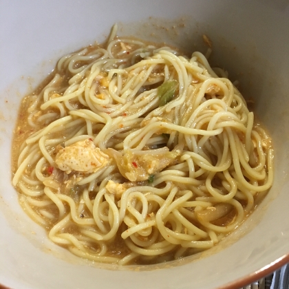 鍋の〆に！キムたまラーメン