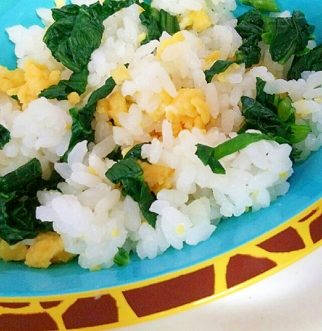 幼児食☆玉子と小松菜の混ぜご飯！