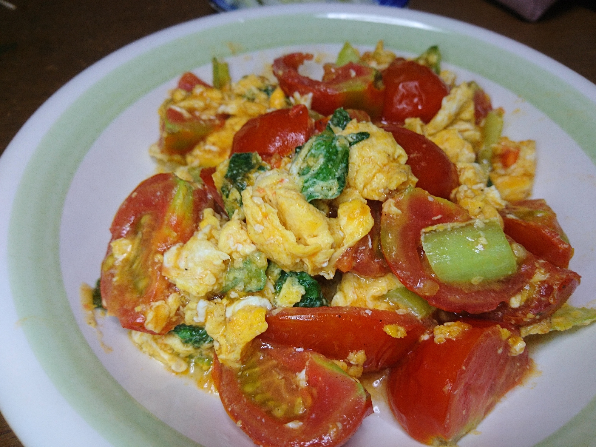 キッコーマンふわ玉トマトの素で トマト炒め レシピ 作り方 By あやめぇ 楽天レシピ