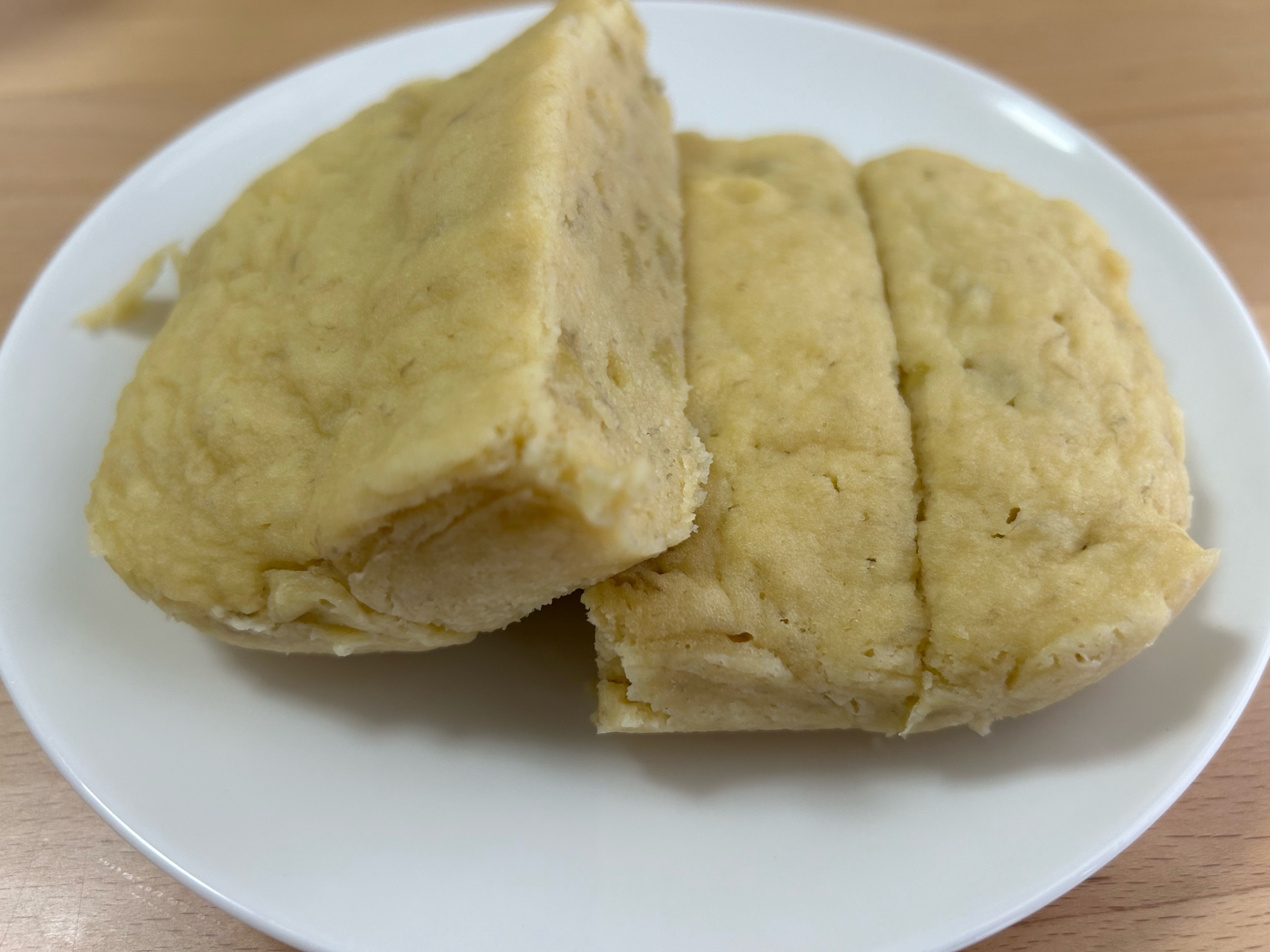 レンジでバナナ米粉蒸しケーキ