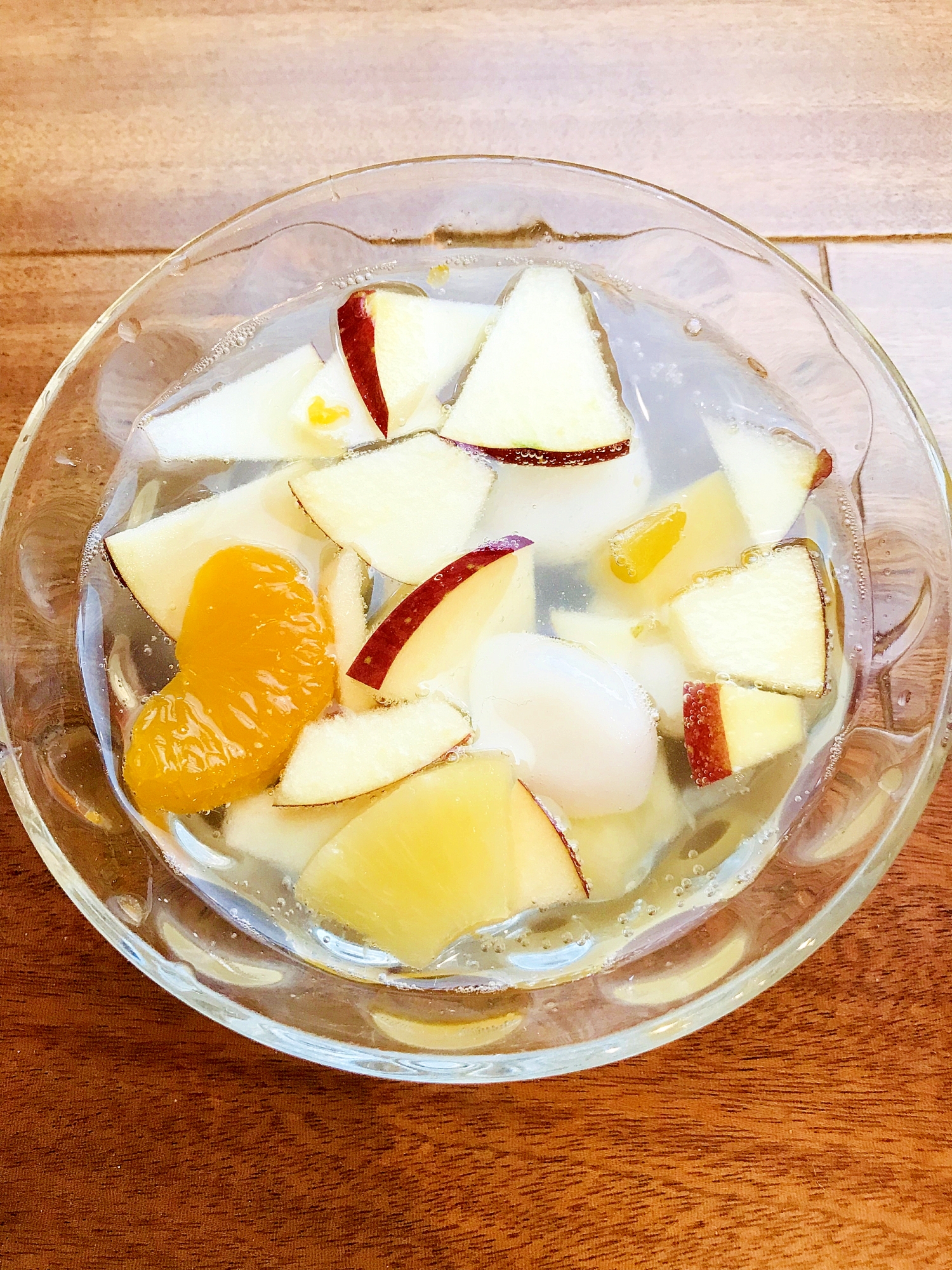 白玉とりんごのシュワシュワフルーツポンチ レシピ 作り方 By ぼくバナナ 楽天レシピ