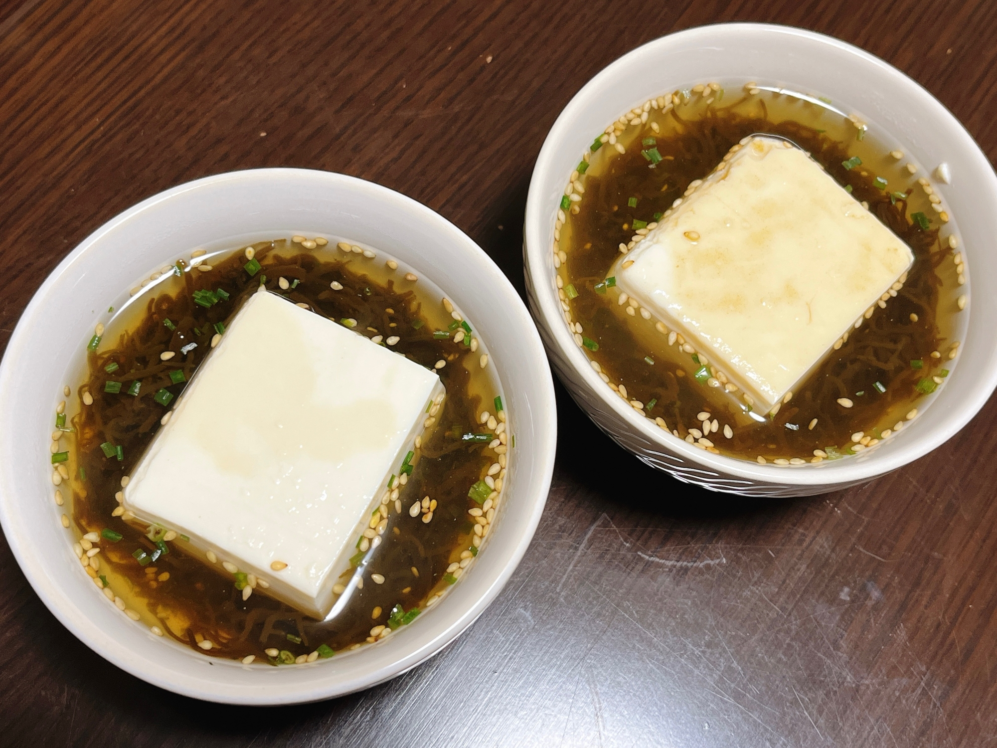 豆腐ともずくのスープ