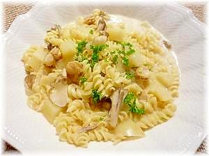 お鍋１つで簡単 キノコとホタテのショートパスタ レシピ 作り方 By Hanakohanao 楽天レシピ