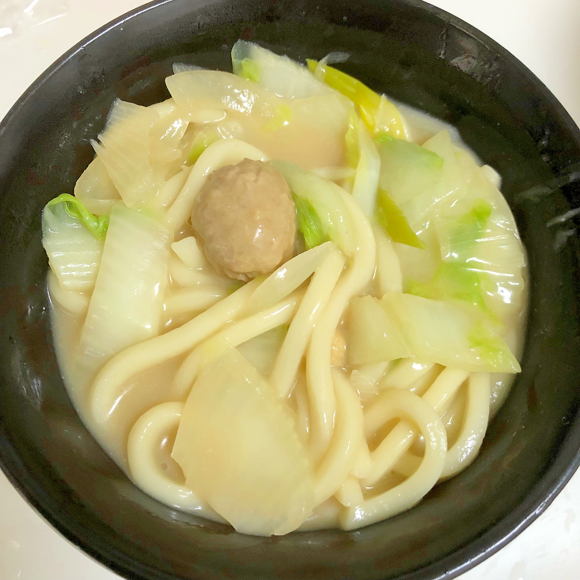 白菜のクリームうどん☆