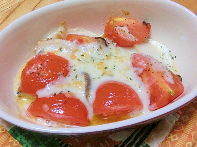 超かんた～ん！！エリンギとトマトのチーズ焼き