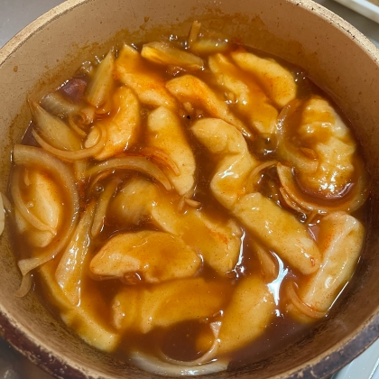 〔韓国料理〕トッポギ～ 韓国餅の甘辛和え～