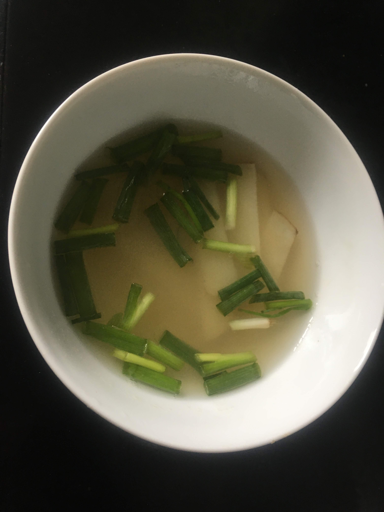 小葱とジャガイモの味噌汁