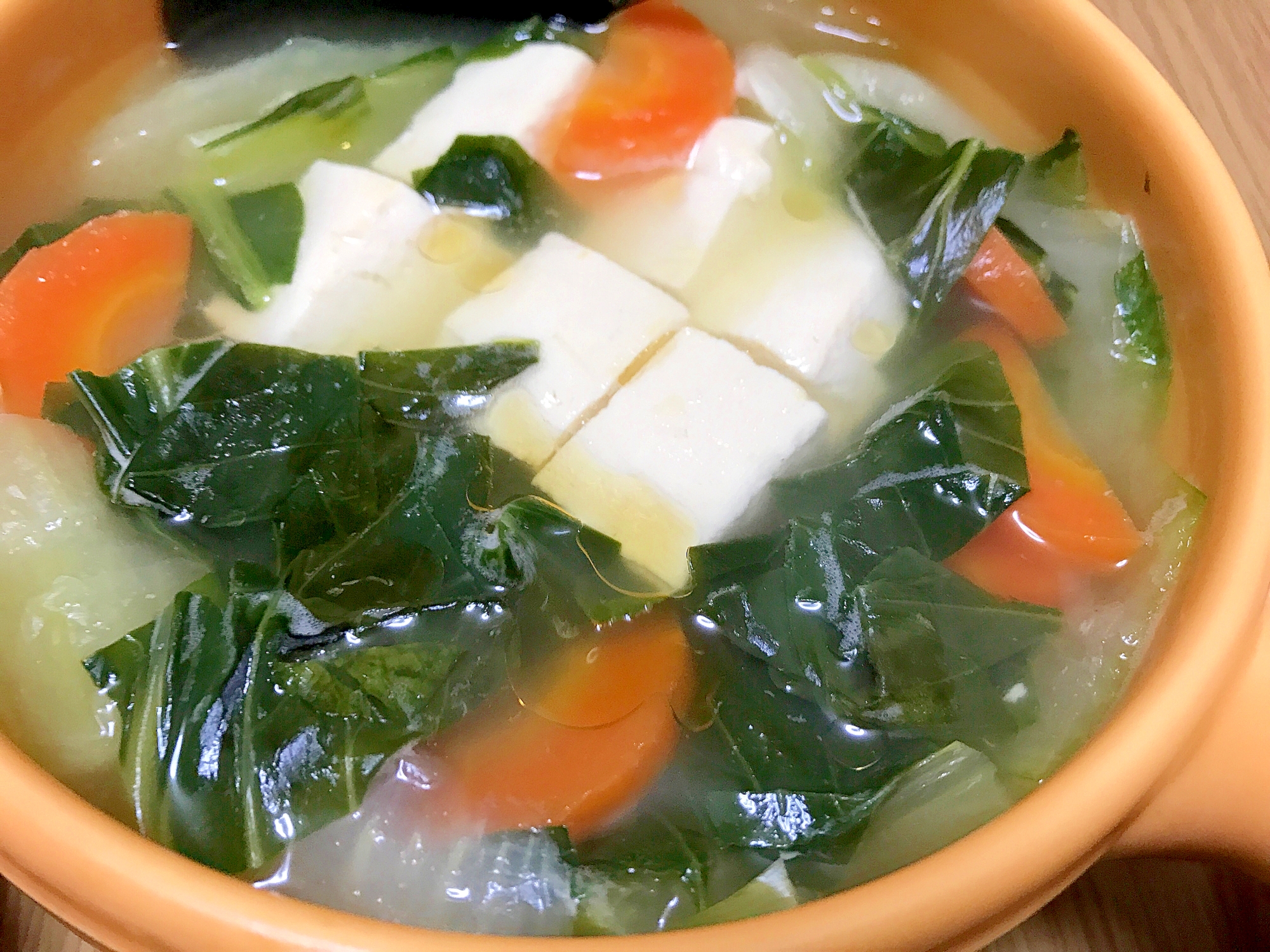 チンゲン菜と豆腐の中華風煮込み