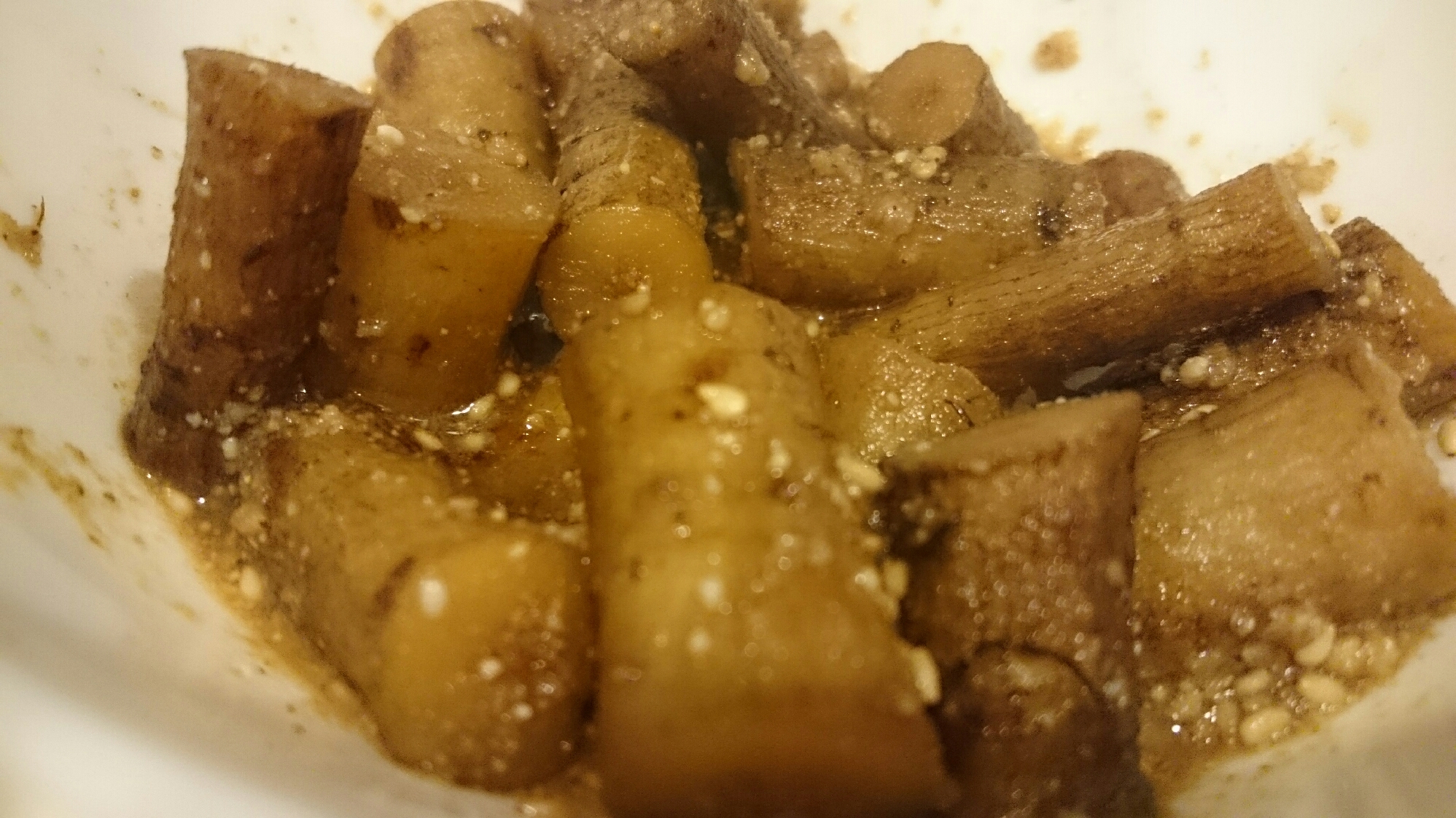 圧力鍋でごぼうの煮物