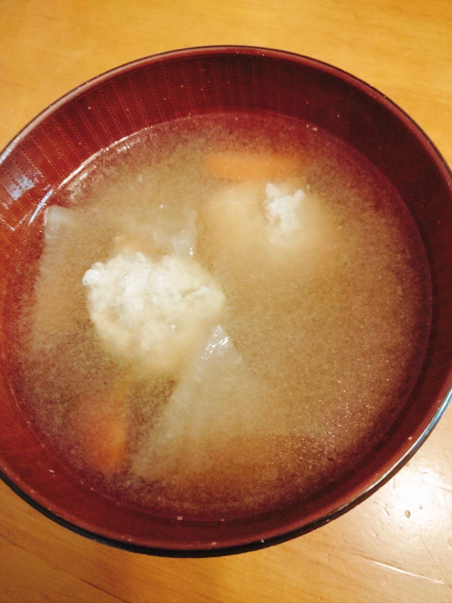 生姜入り鶏の肉団子スープ