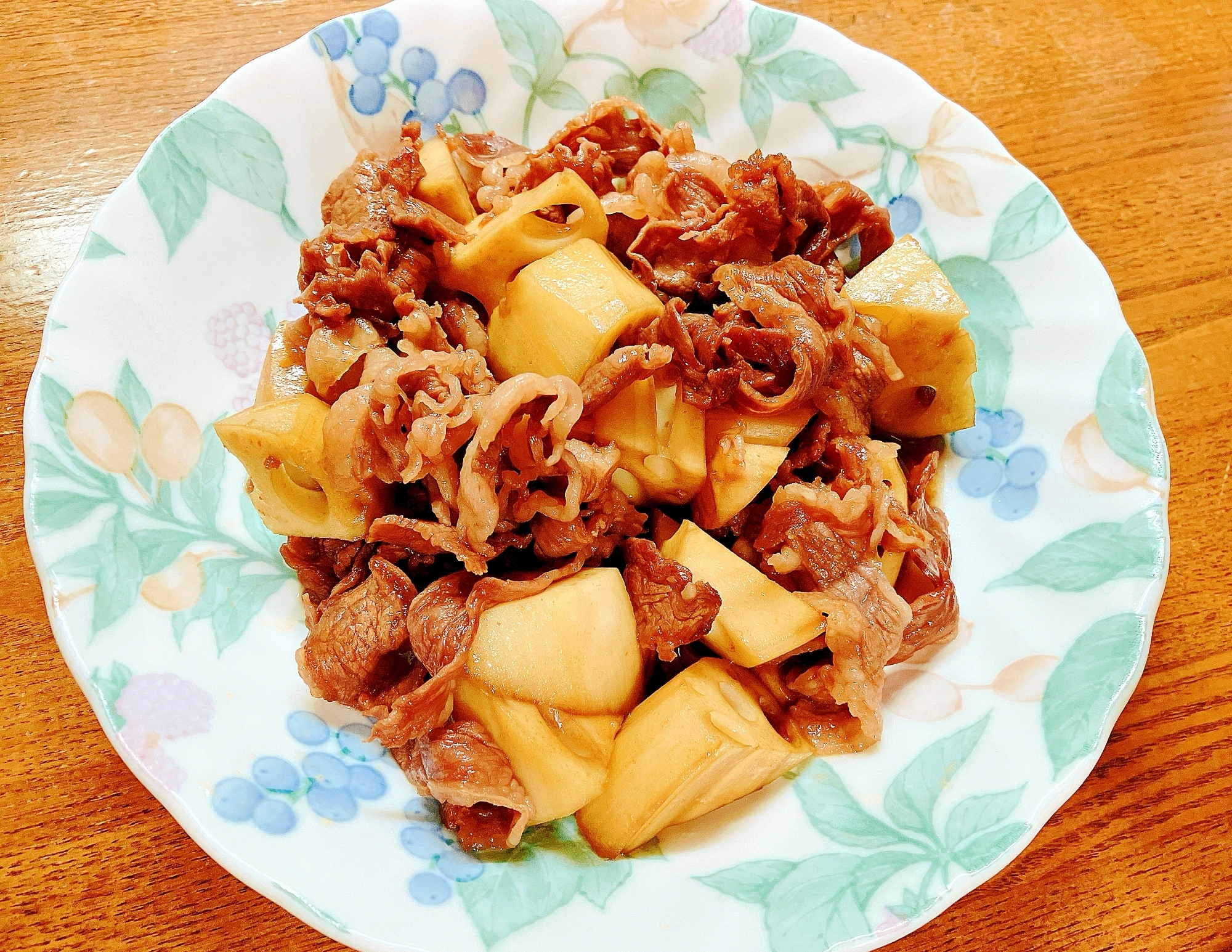 蓮根と牛肉の炒め煮