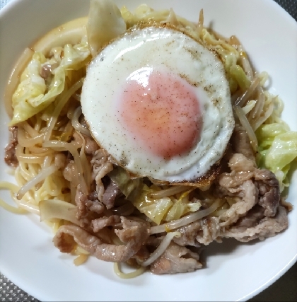 ★豚バラ肉とキャベツのあんかけ焼そば★