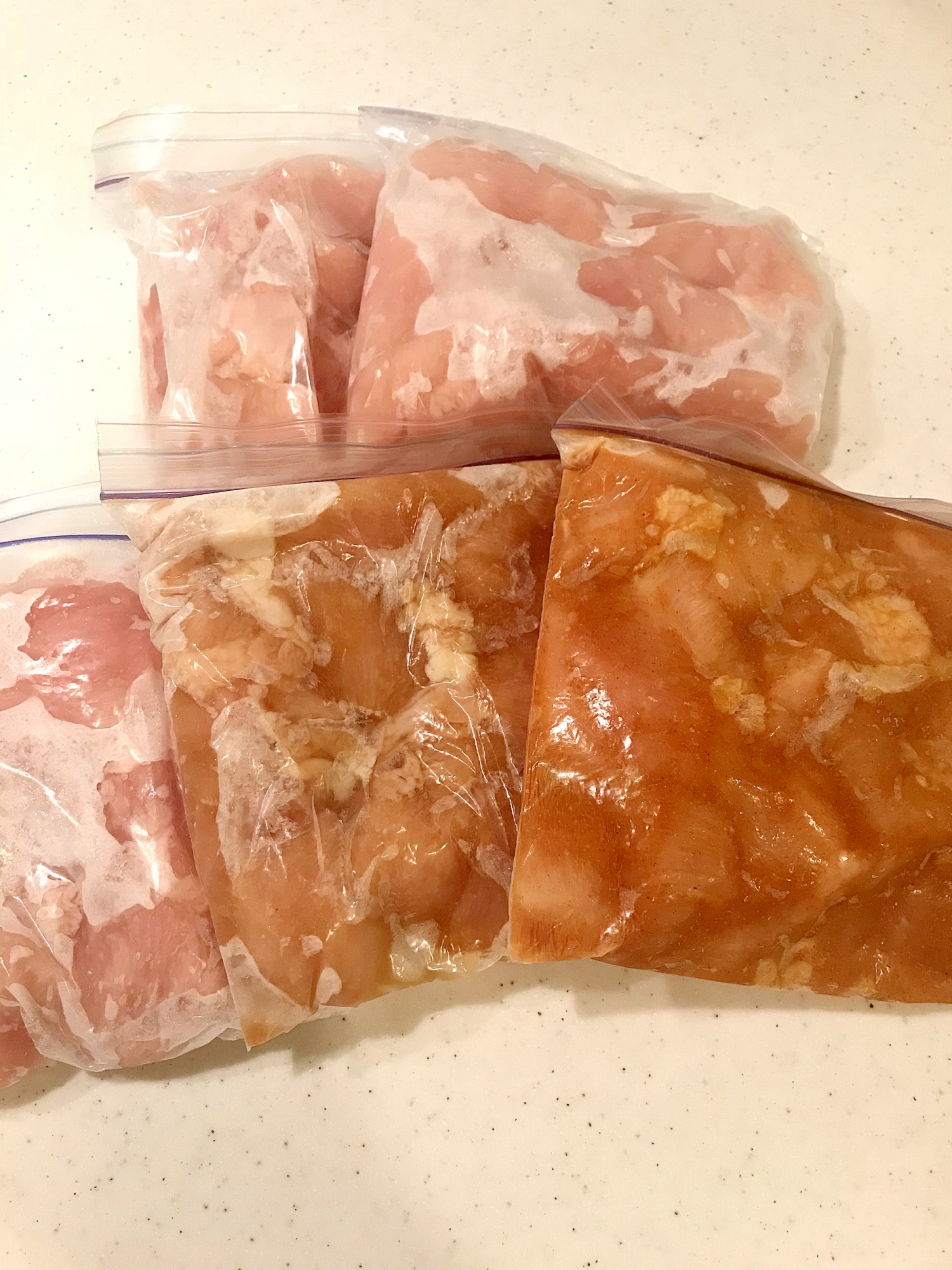 コストコ胸肉で冷凍つくおき3種類 照焼タンドリー塩