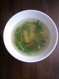 薩摩芋と水菜のコンソメスープ♪　（塩味）