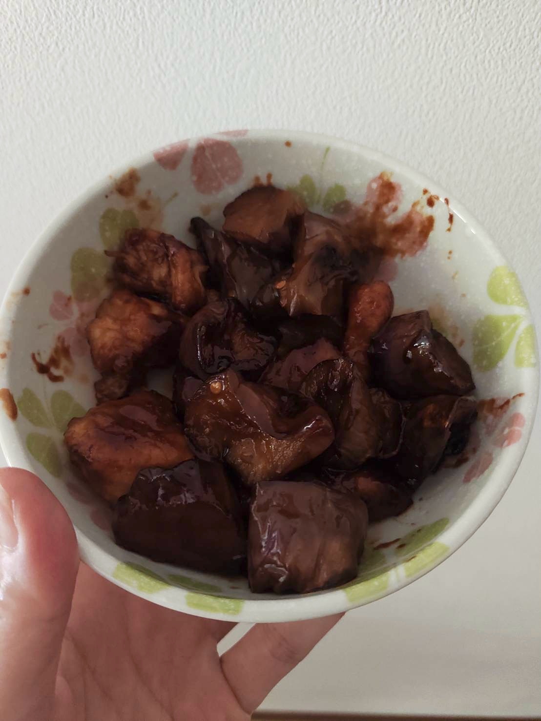 鶏肉と茄子の甘酢炒め