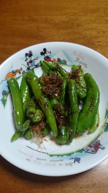 甘長ししとうのおかか炒め♪