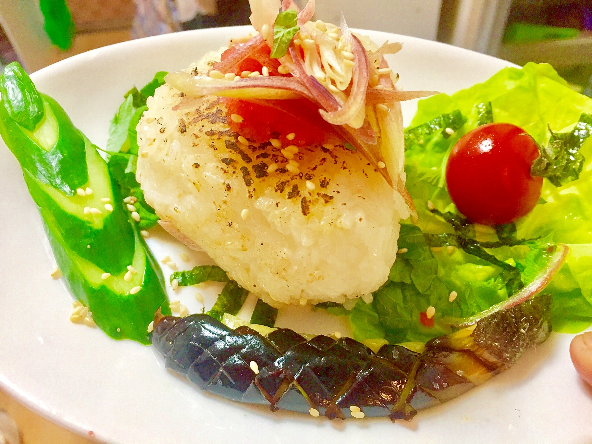 ⭐今日のシメのご飯もの「明太子の炙りおにぎり」