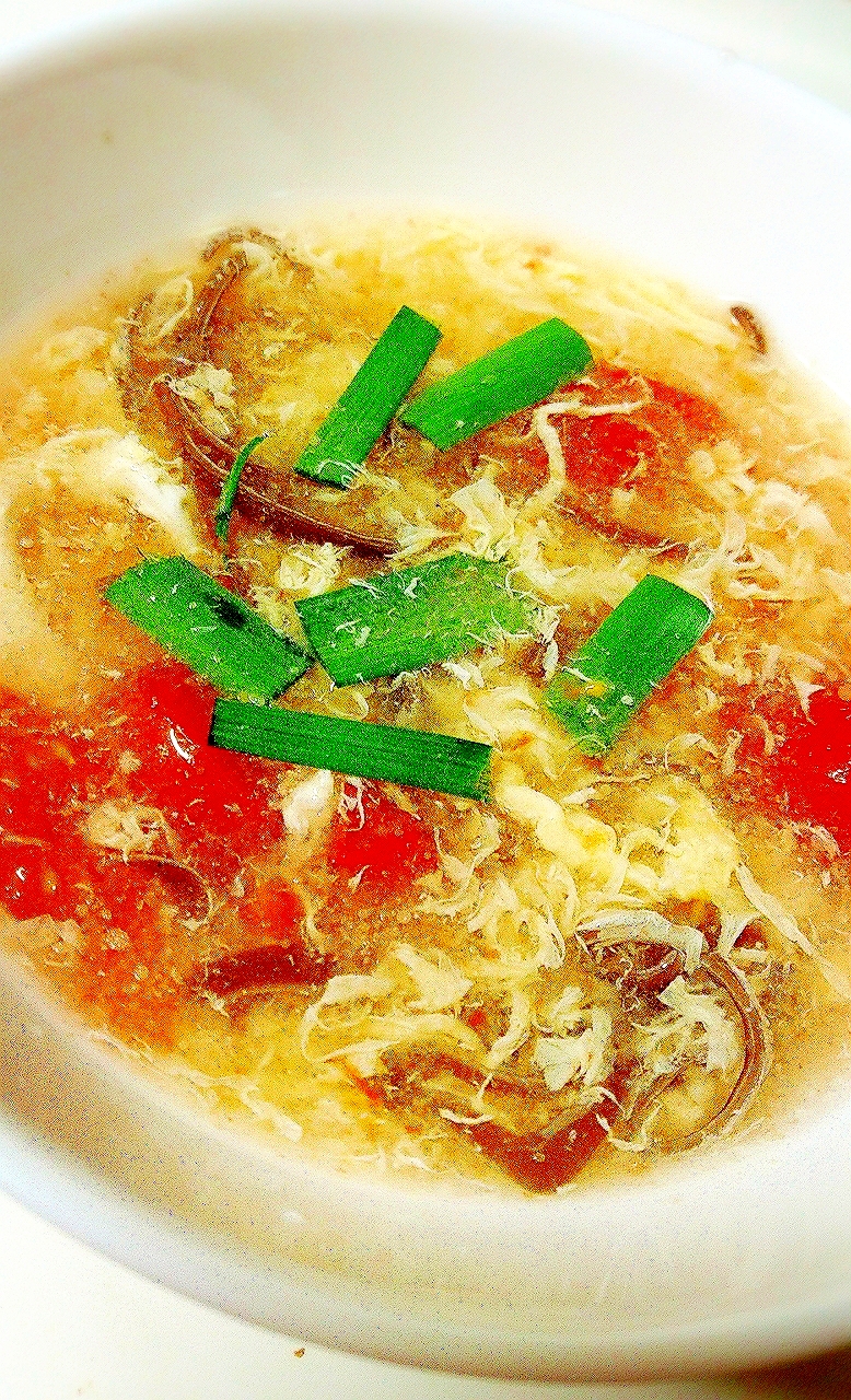 ニラトマ玉スープ