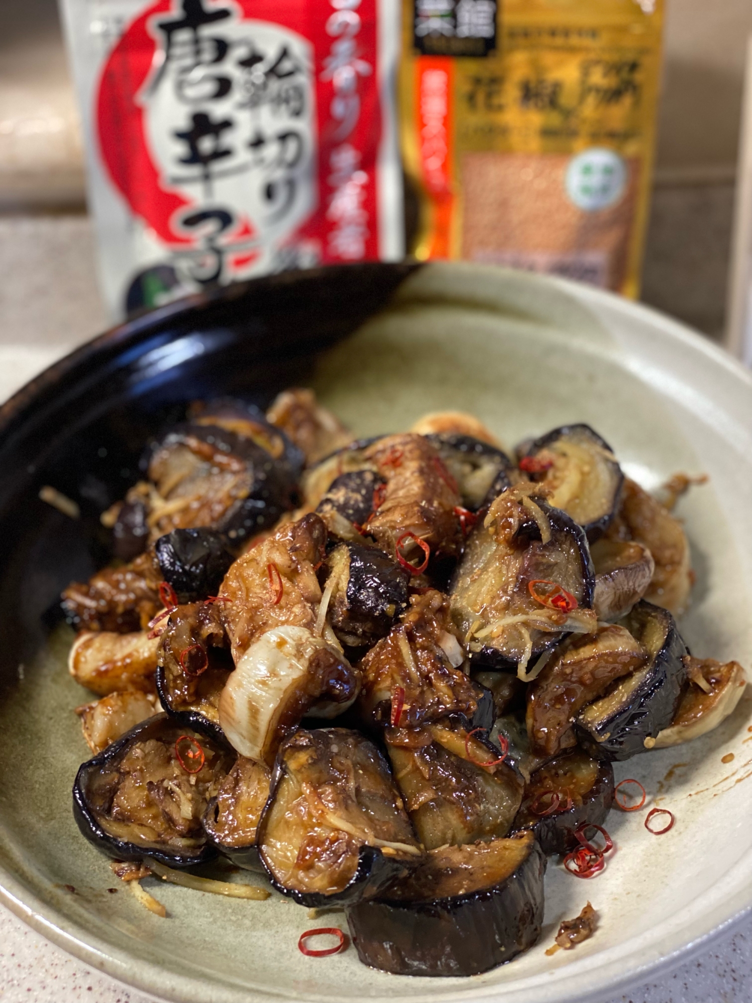 茄子の油味噌炒め