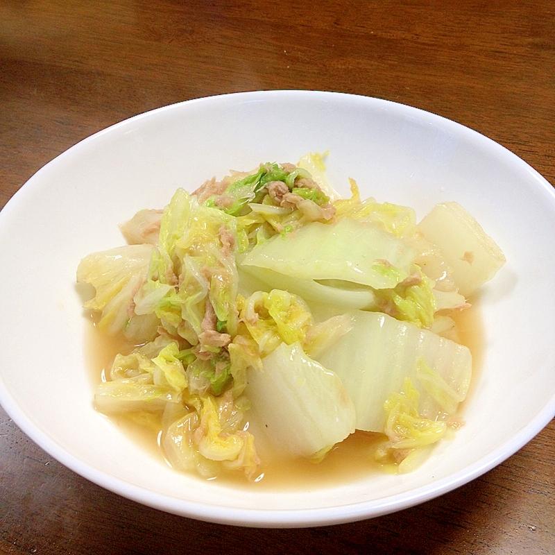 【材料3つ!】白菜とツナの蒸し煮【150kcal】
