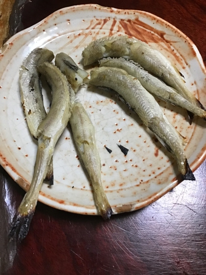 干しコマイのフライパン焼き