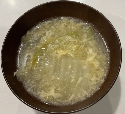 白菜と卵のあっさり中華スープ