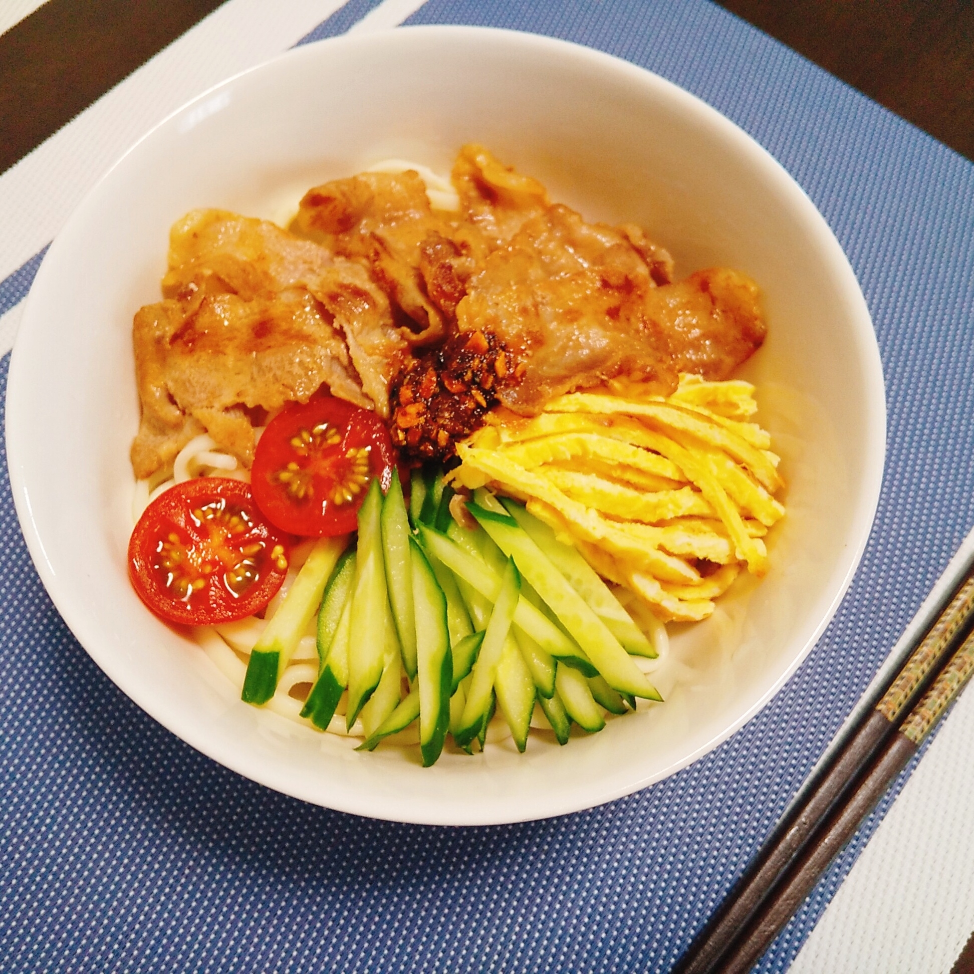 具沢山で満足 暑い日におすすめ 簡単冷やしうどん レシピ 作り方 By Sayuさゆ 楽天レシピ
