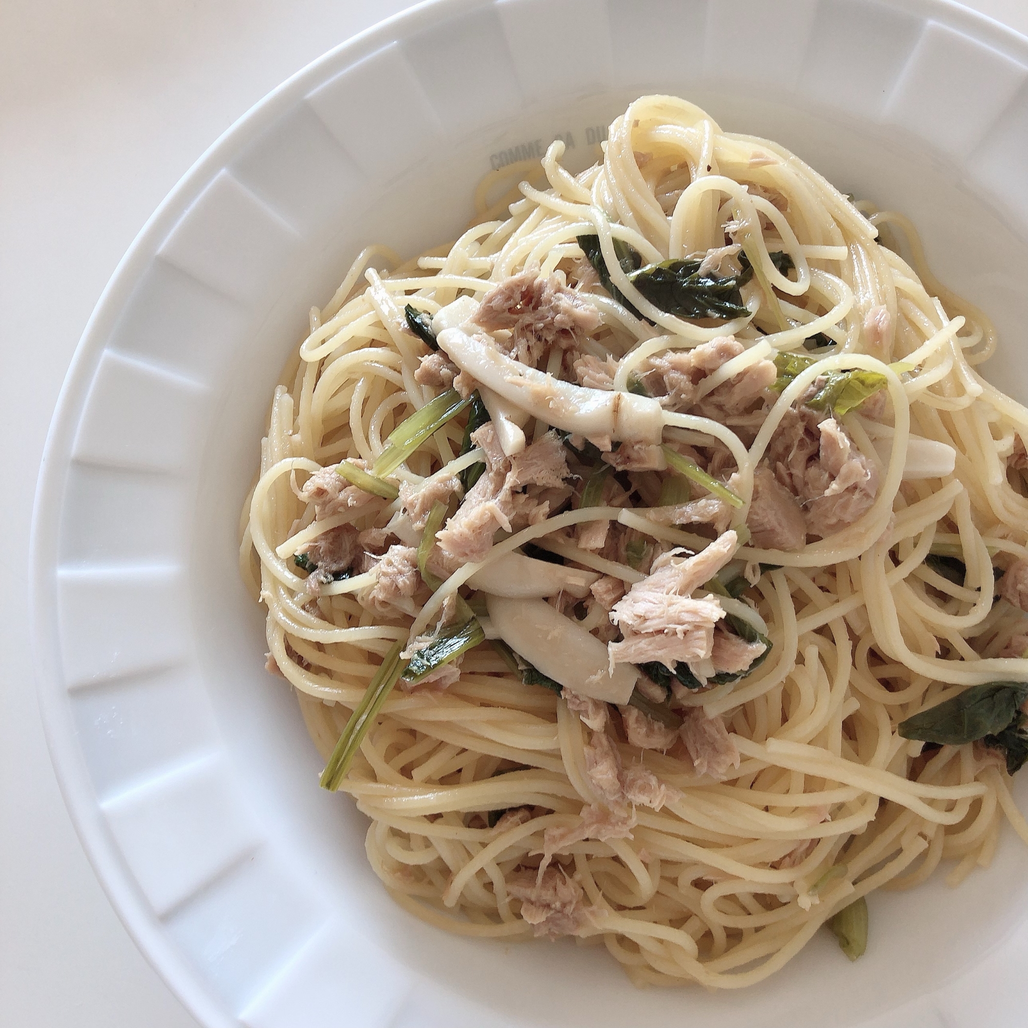 フライパンのみ♥ツナとほうれん草のバター醤油パスタ