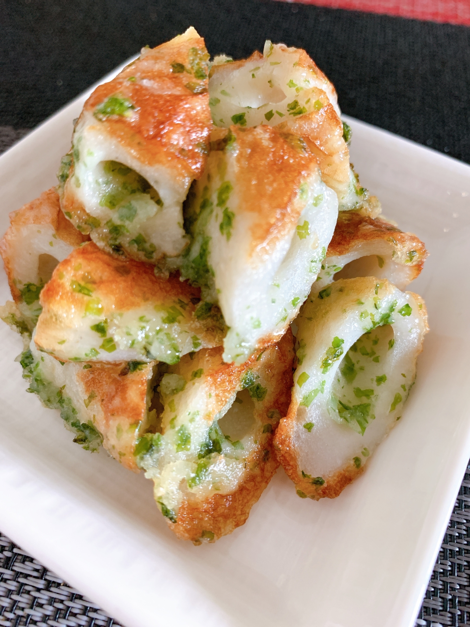 我が家の定番　香ばしちくわの磯部焼き