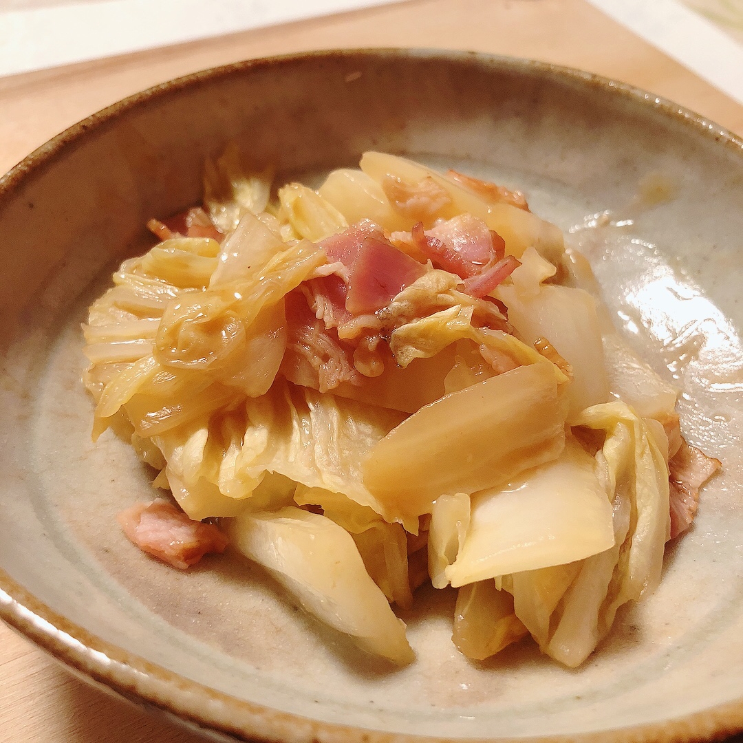 食材二つで！白菜とベーコンの中華風炒め