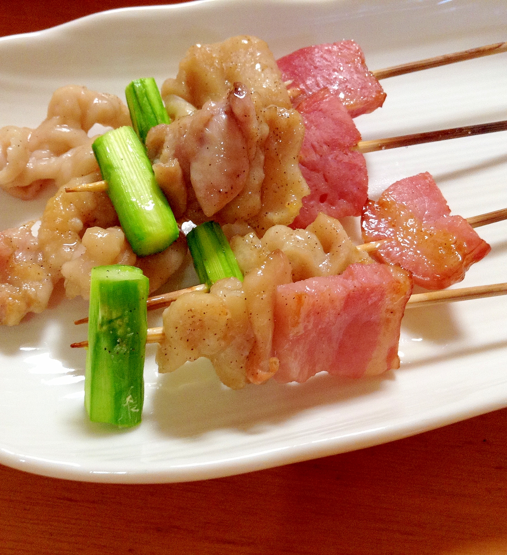 アスパラ ベーコンと鶏皮の串焼き レシピ 作り方 By Youmi115 楽天レシピ