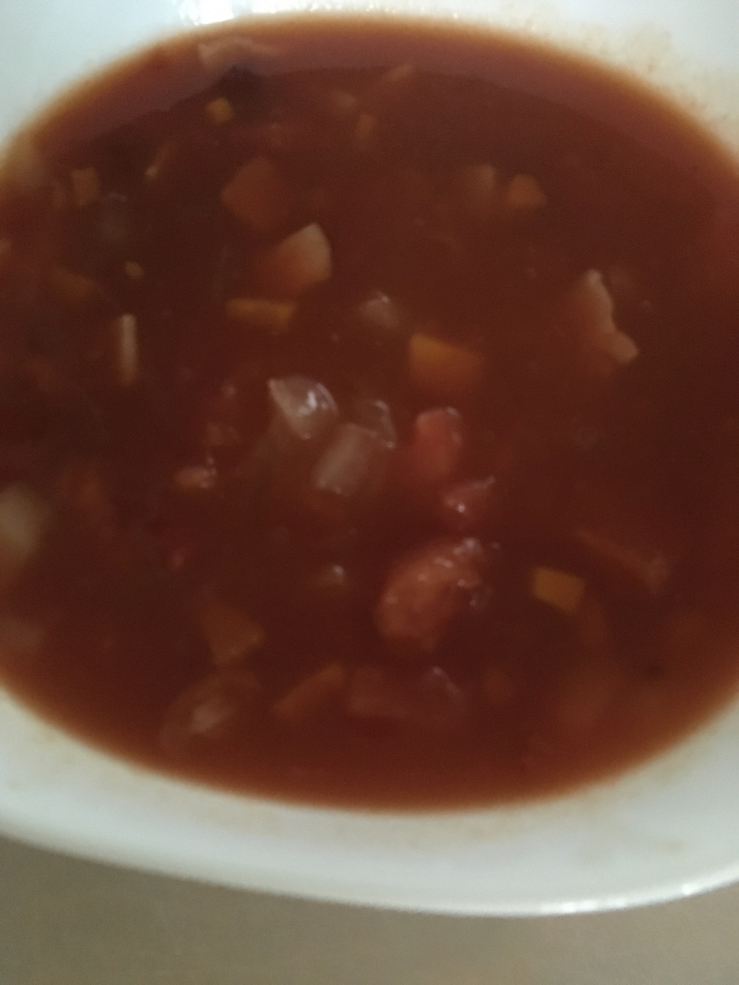 チリビーンズ風トマトスープ