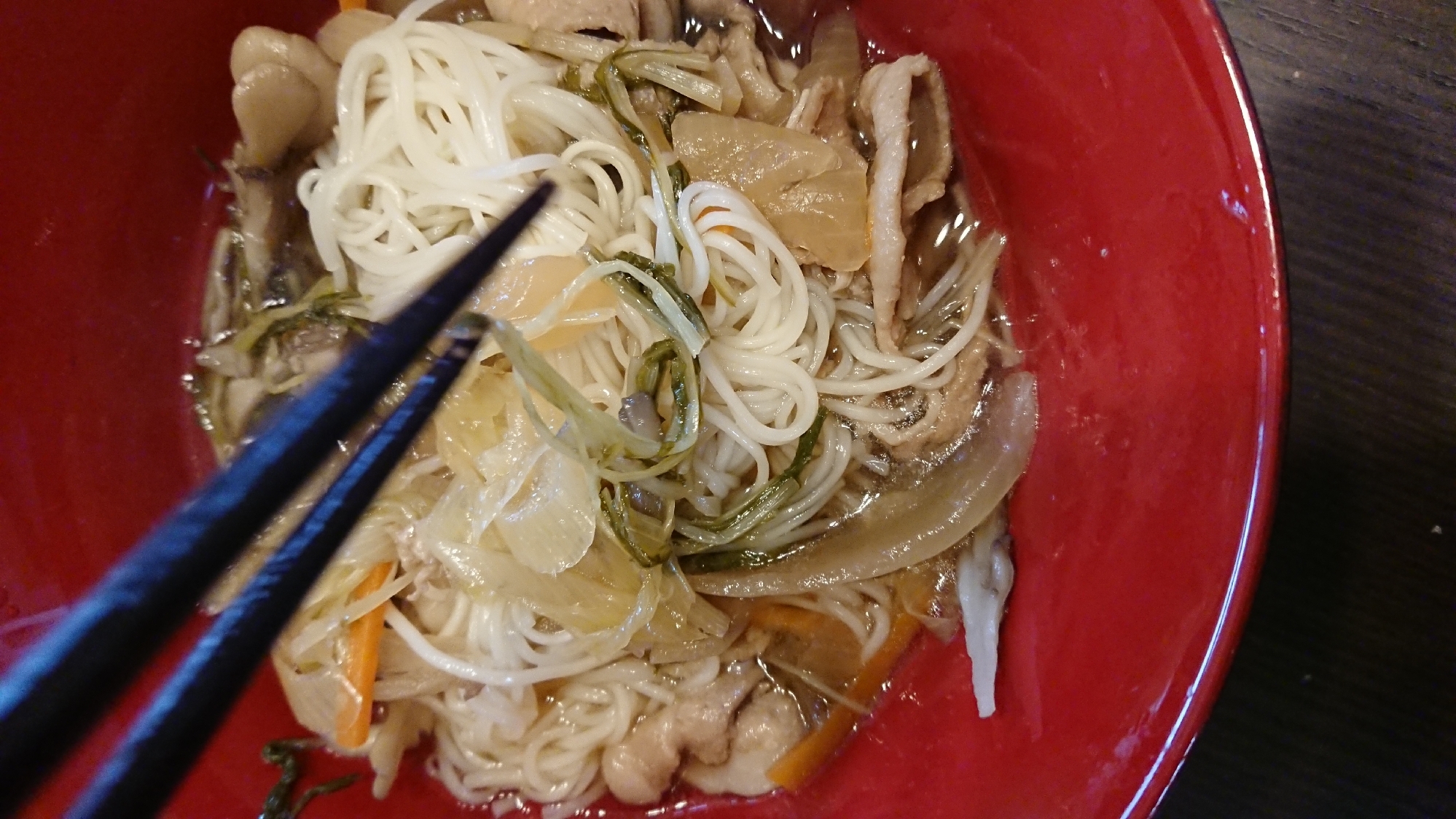 〆に素麺