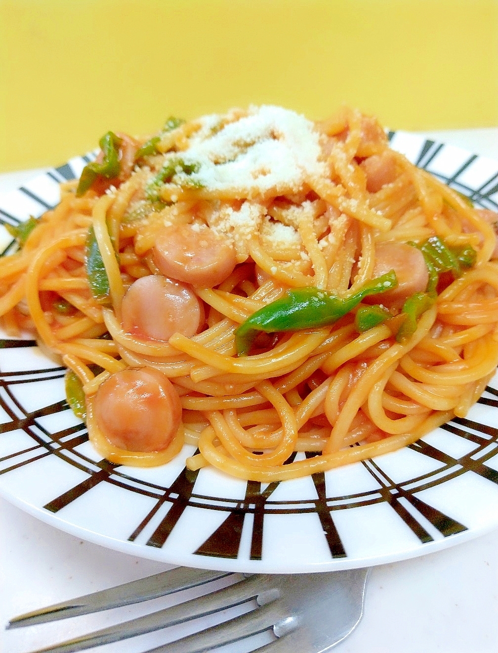 電子レンジdeパスタ 簡単ナポリタン レシピ 作り方 By Acchan66 楽天レシピ