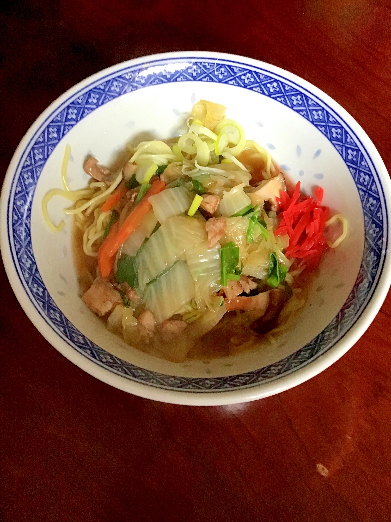 豚と菜の花の餡かけラーメン。