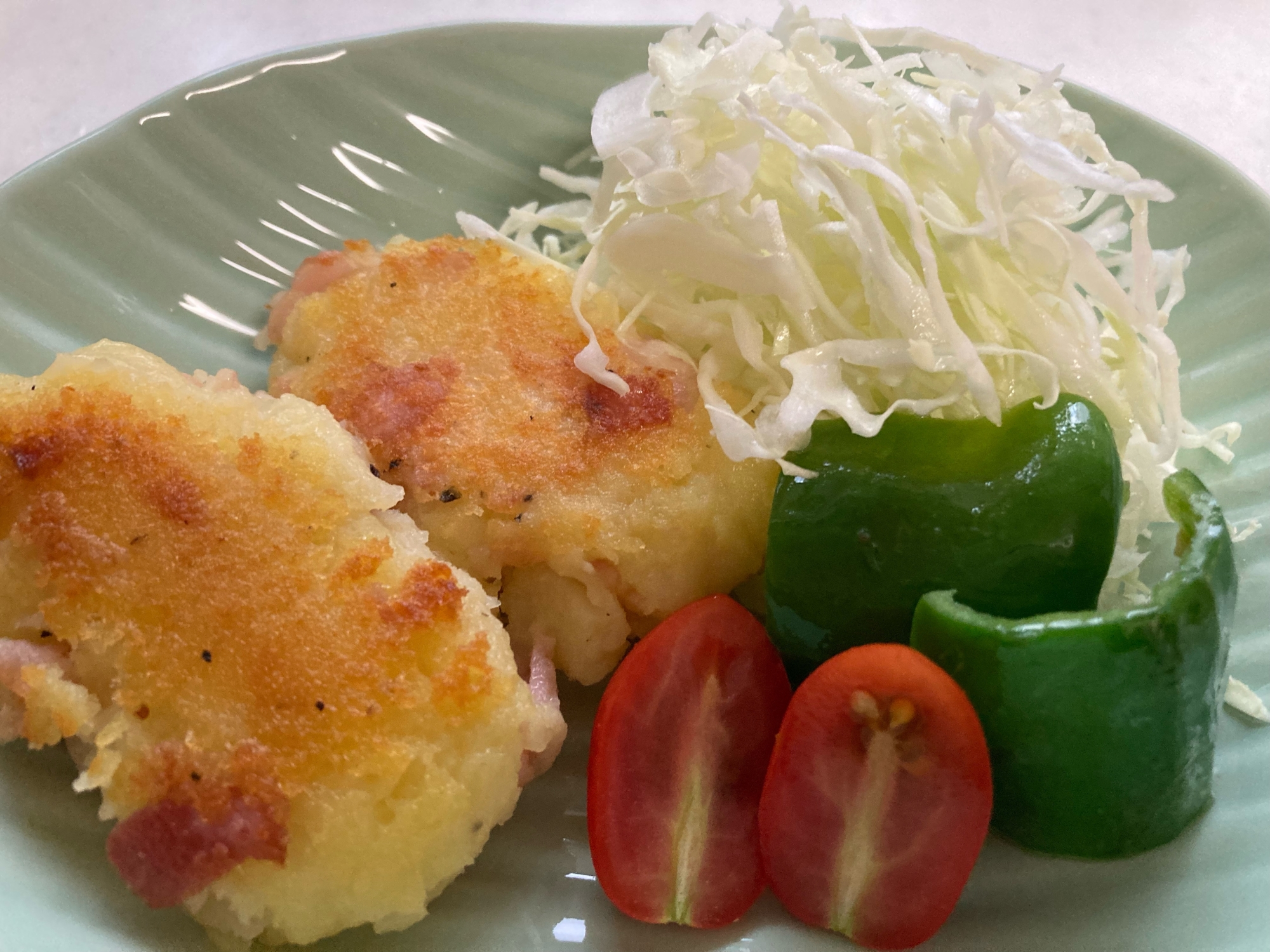 コロッケの途中　タネだけ焼き！