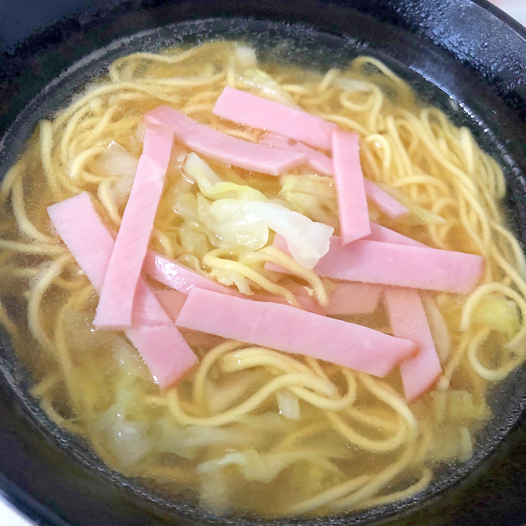 ハムとキャベツのラーメン☆