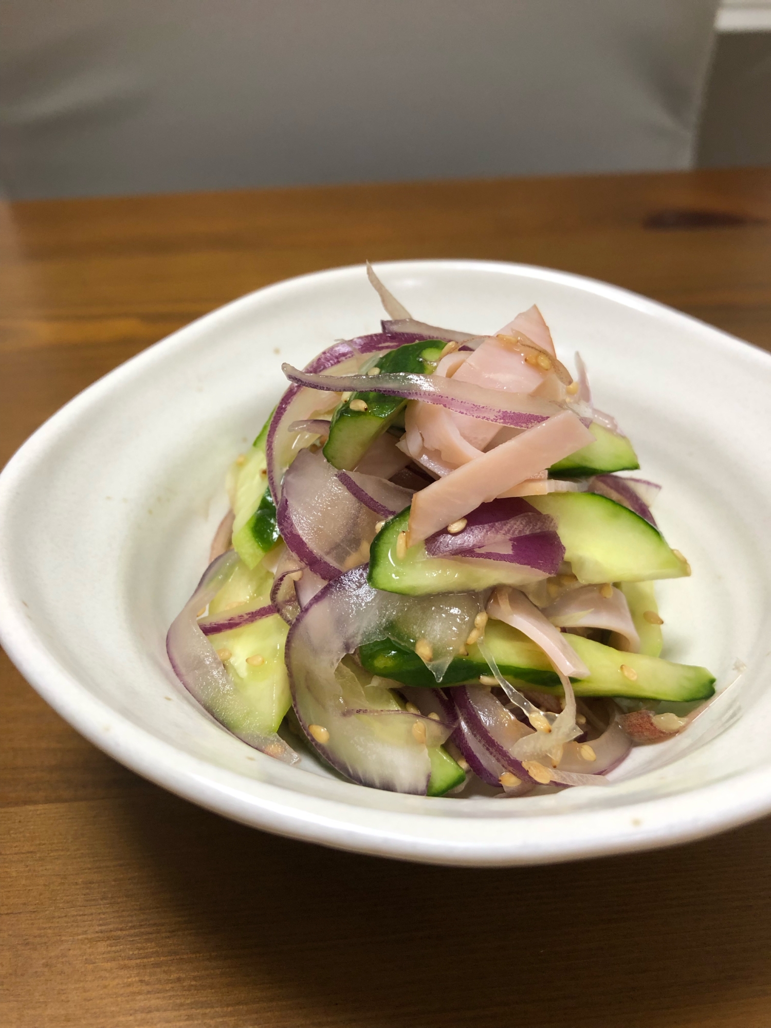 ハムの香味野菜和え