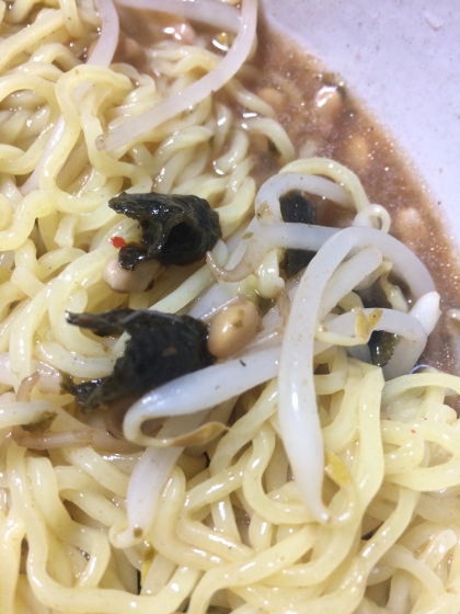 納豆入りキムチラーメン