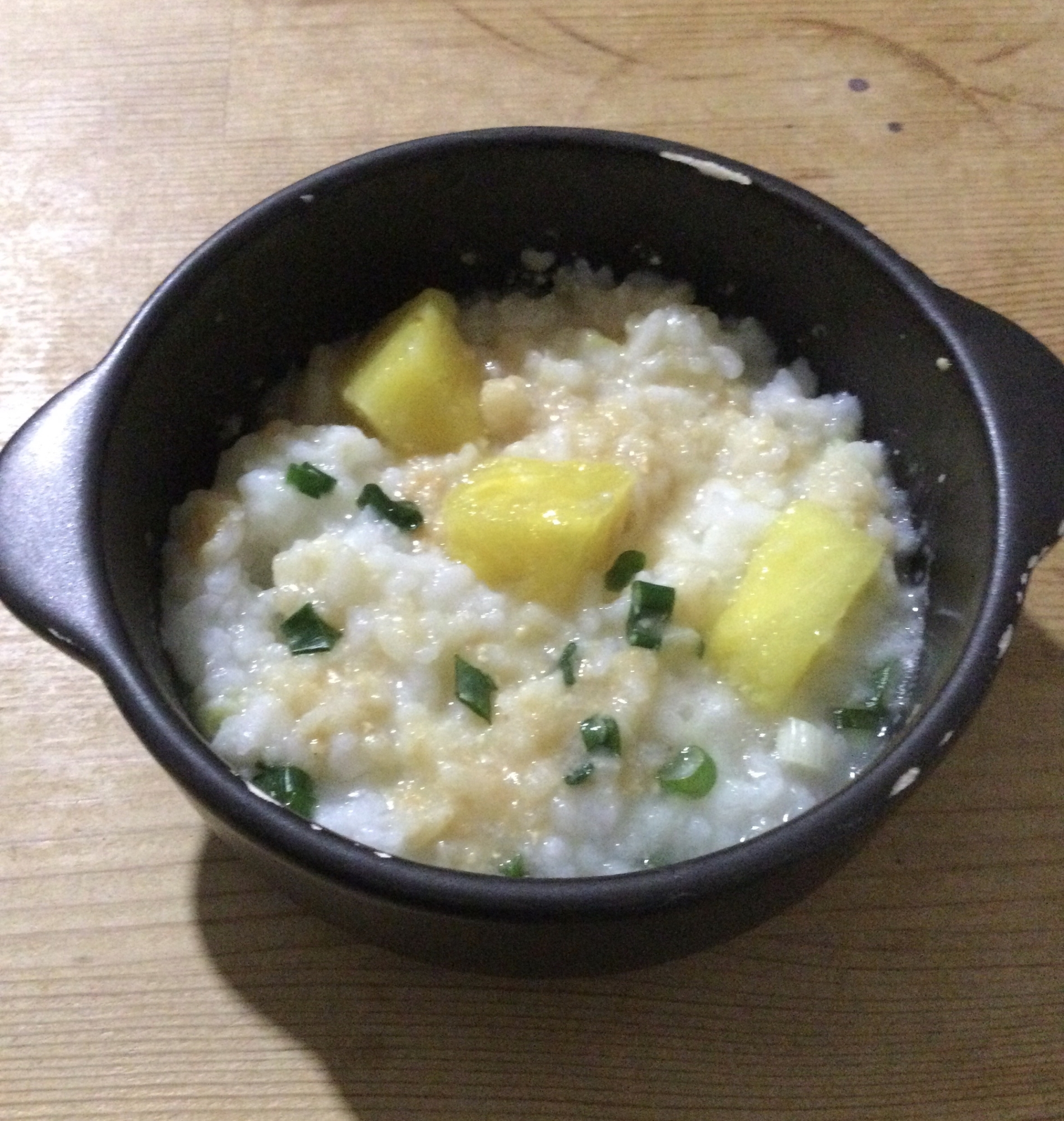 パイナップルねぎ入りおじや♪