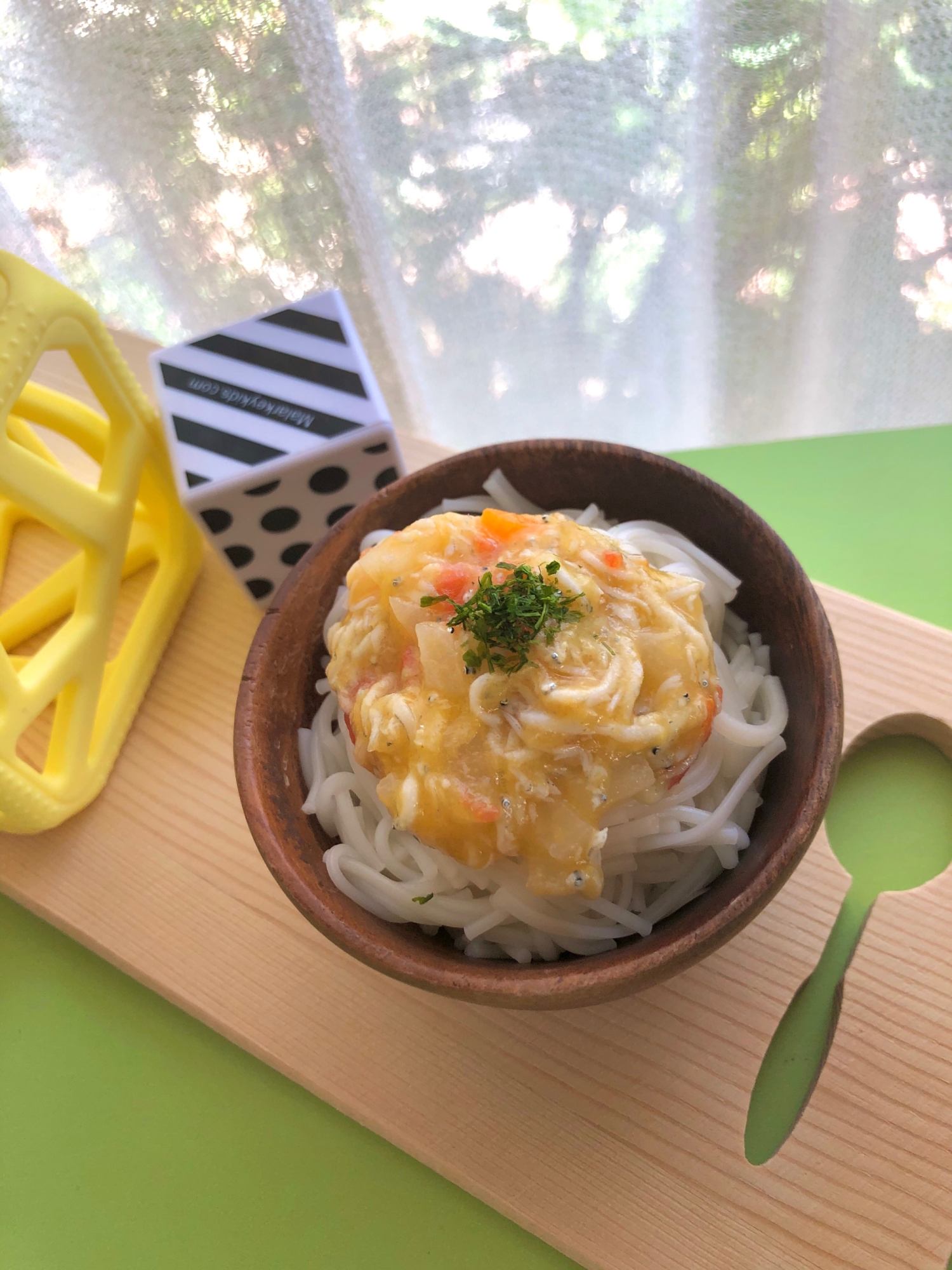 あんかけパスタ風そうめん 離乳食初期 中期 後期 レシピ 作り方 By ロカボ こどもごはん さっちょ 楽天レシピ