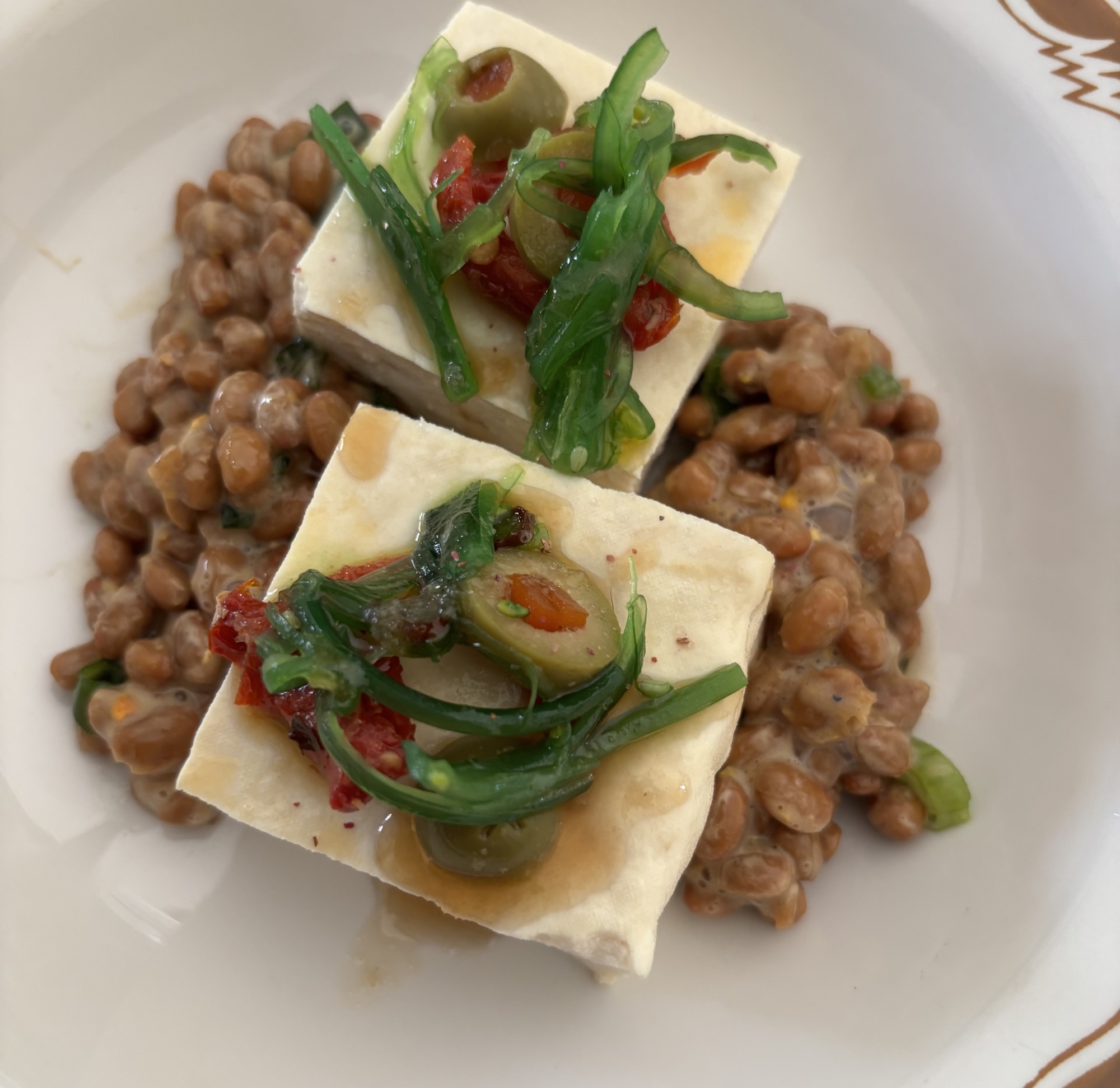 彩り豆腐、納豆サラダ