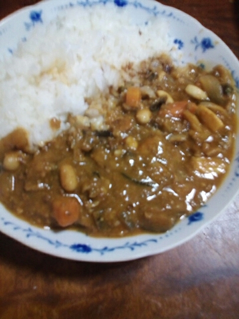 挽肉豆カレー